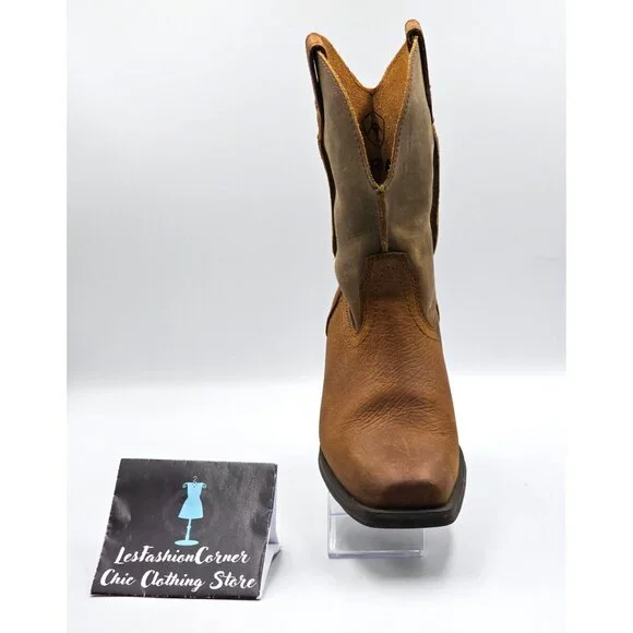 Ariat Women's Brown Leather Rambler Bomber Western Cowgirl Boots Size 8B 2819 - Picture 15 of 16